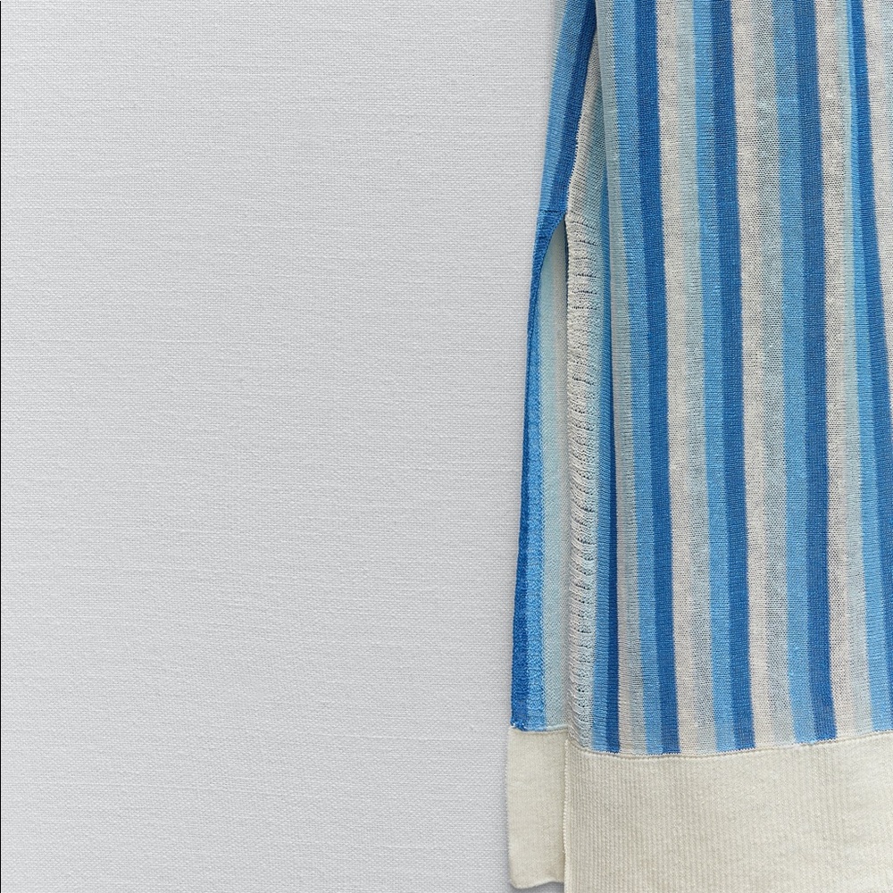 ZARA STRIPED LINEN TUNIC - Picture 4 of 4